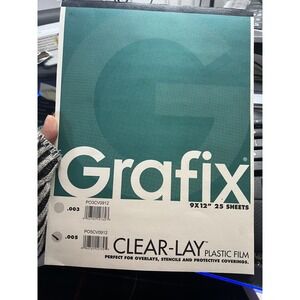 Grafix 005 Clear-lay Plastic‎ Film Pad 19x24, 25 Sheets
